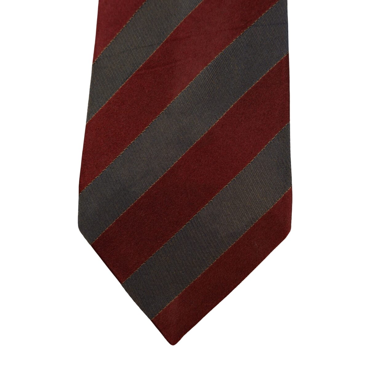 a16287 6 Gotairiku Tie Silk Brown Stripe Japan (US Import Tax Included) มุมที่ 6