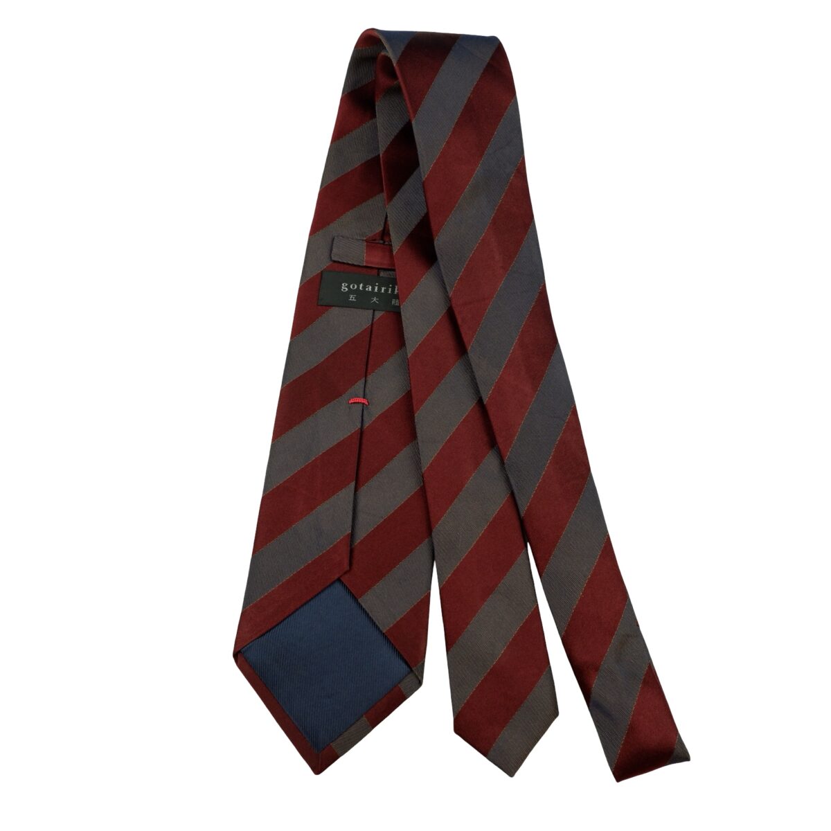 a16287 7 Gotairiku Tie Silk Brown Stripe Japan (US Import Tax Included) มุมที่ 7