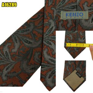 Kenzo Tie Silk Brown Floral Pattern Japan (US Import Tax Included) มุมที่ 1