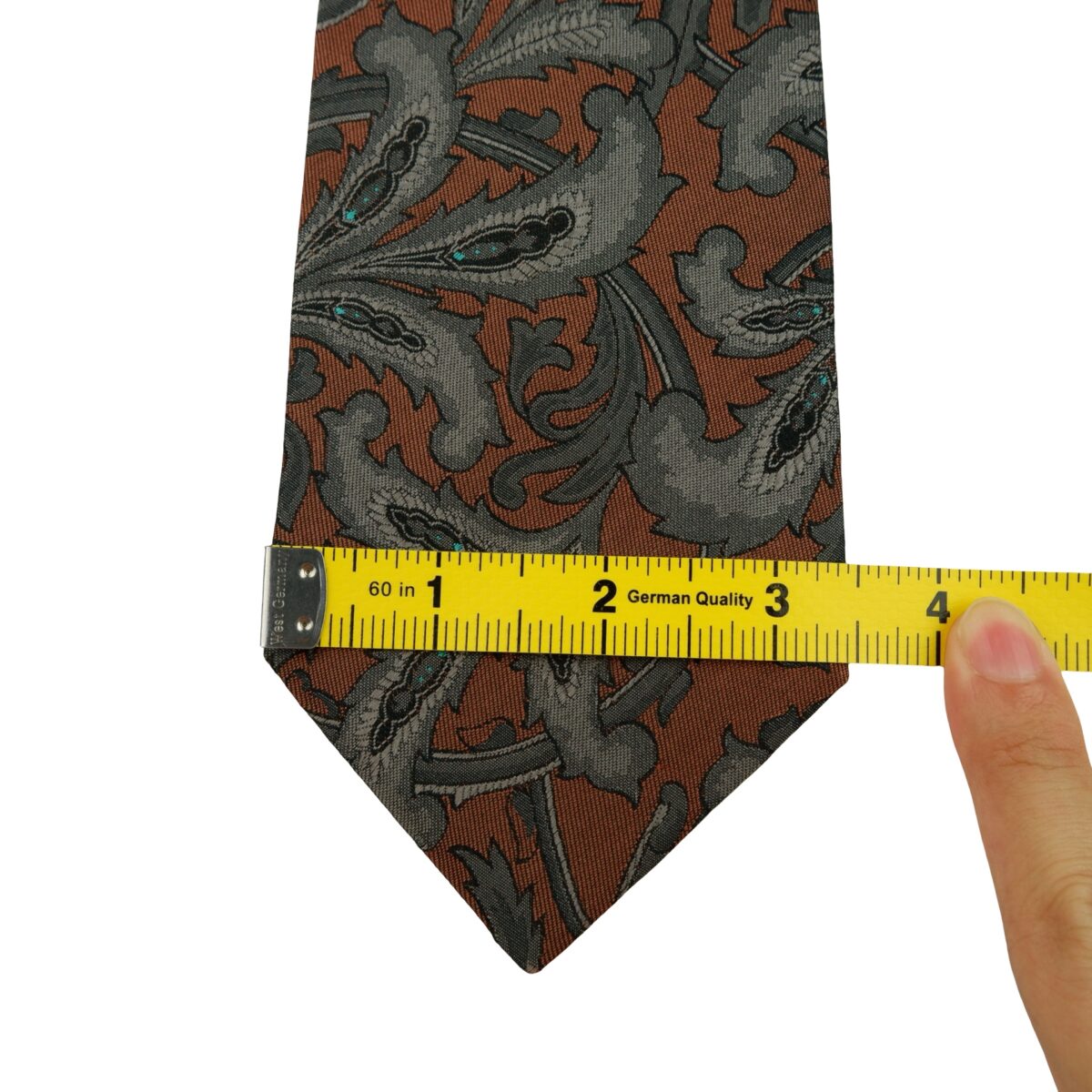 a16289 12 Kenzo Tie Silk Brown Floral Pattern Japan (US Import Tax Included) มุมที่ 12