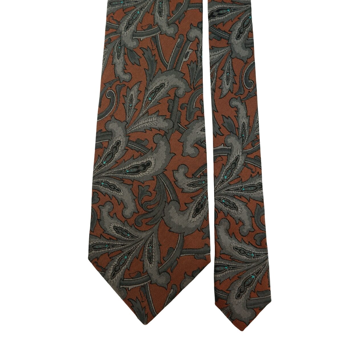a16289 3 Kenzo Tie Silk Brown Floral Pattern Japan (US Import Tax Included) มุมที่ 3