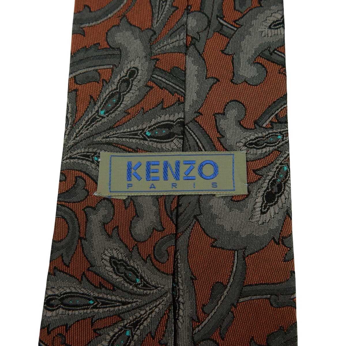 a16289 9 Kenzo Tie Silk Brown Floral Pattern Japan (US Import Tax Included) มุมที่ 9