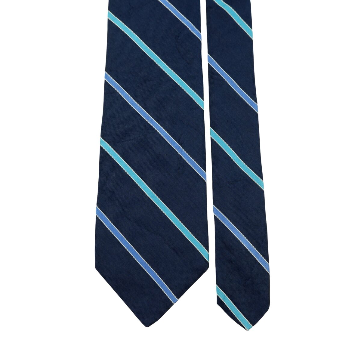 Brooks Brothers Tie Silk Dark Blue Stripe USA (US Import Tax Included) | mesabb clothing Brooks Brothers Tie Silk Dark Blue Stripe USA (US Import Tax Included) มุมที่ 3