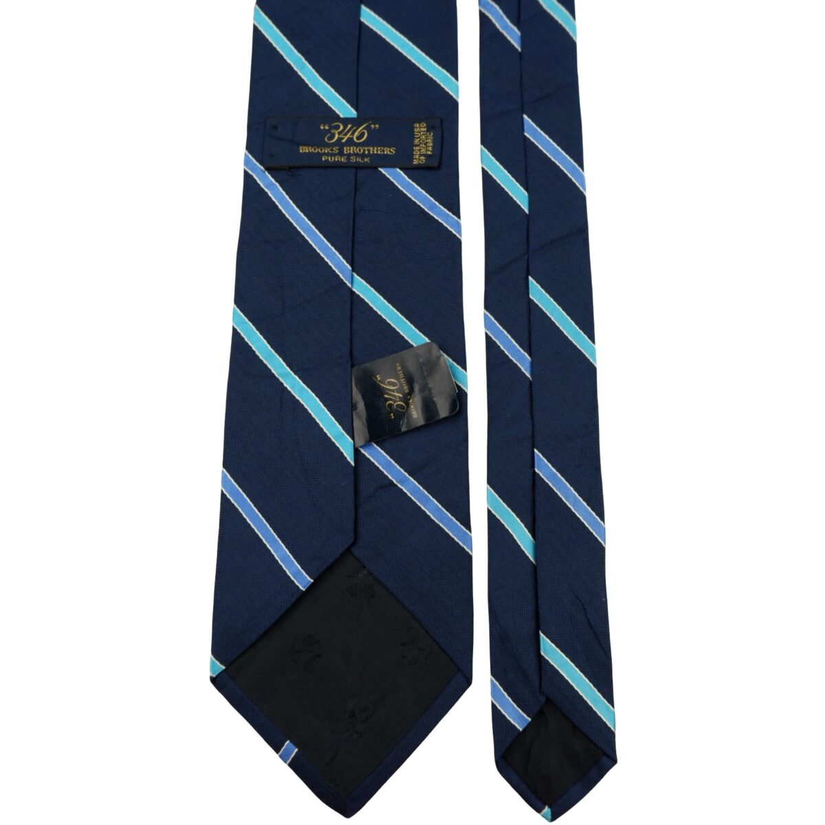 Brooks Brothers Tie Silk Dark Blue Stripe USA (US Import Tax Included) | mesabb clothing Brooks Brothers Tie Silk Dark Blue Stripe USA (US Import Tax Included) มุมที่ 4