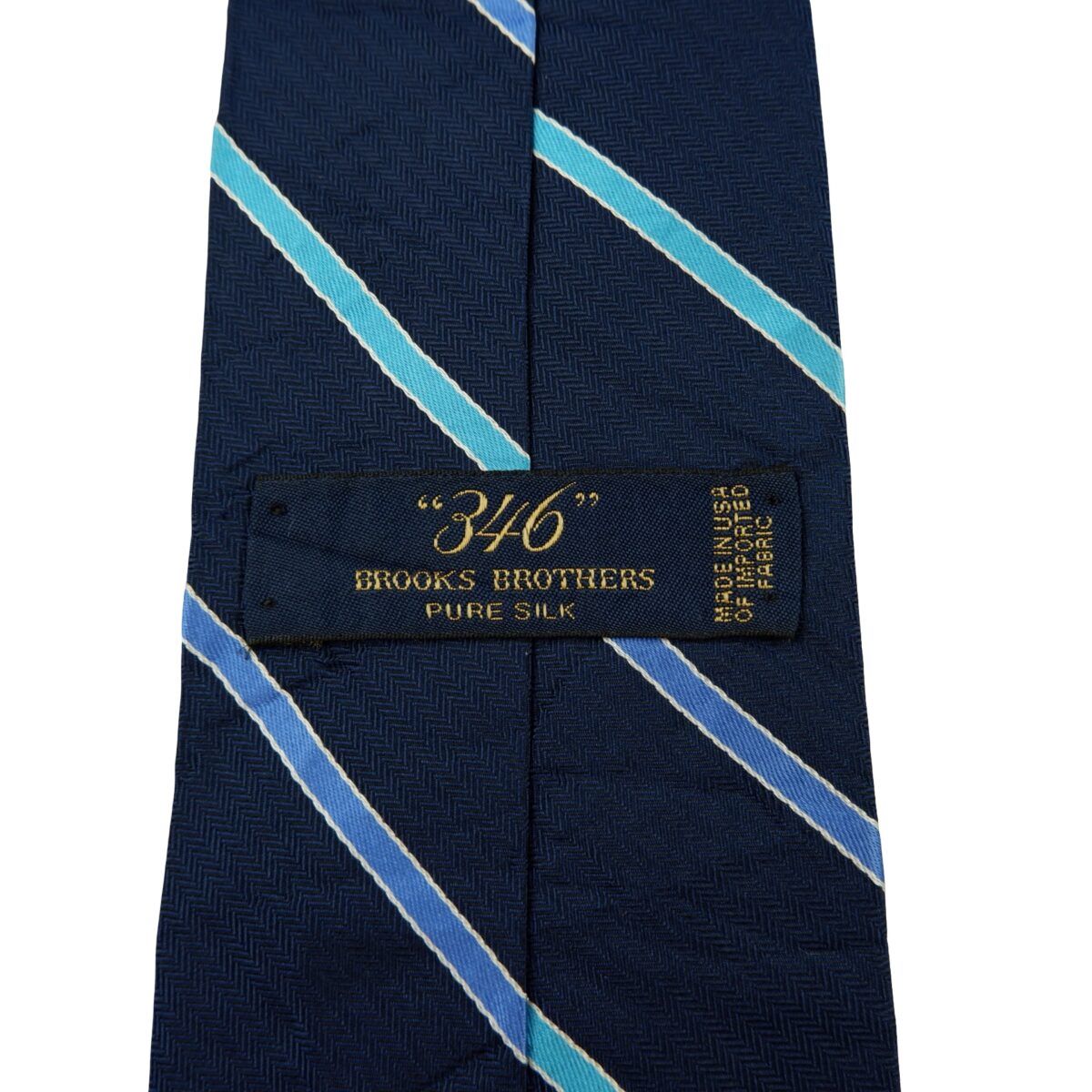 Brooks Brothers Tie Silk Dark Blue Stripe USA (US Import Tax Included) | mesabb clothing Brooks Brothers Tie Silk Dark Blue Stripe USA (US Import Tax Included) มุมที่ 9