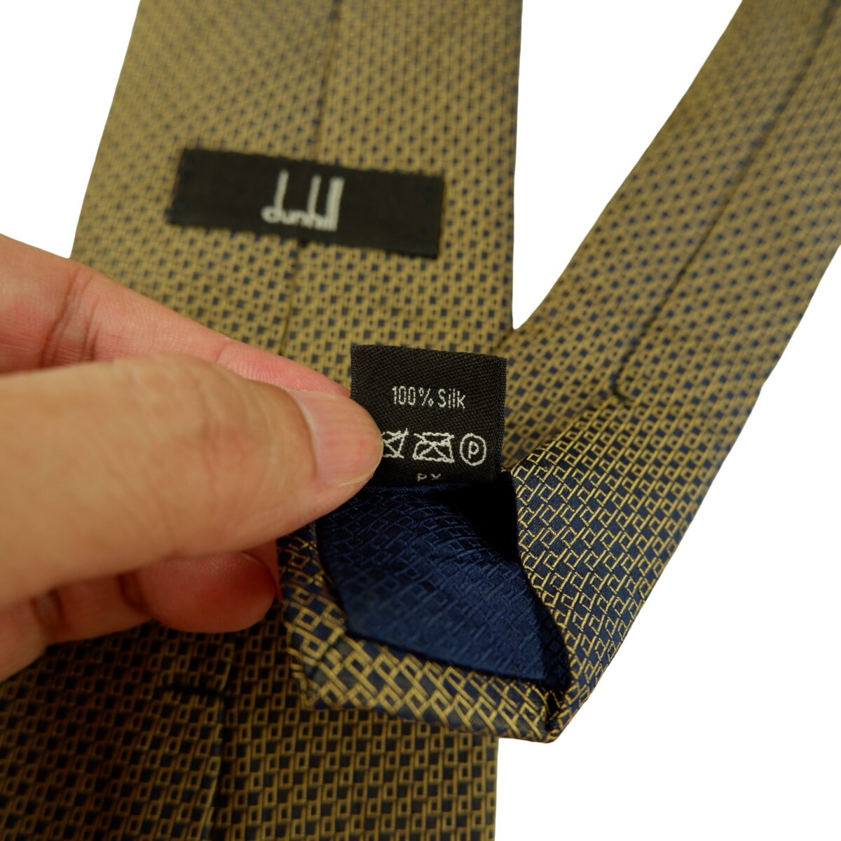 Dunhill Tie Silk Navy Brown England (US Import Tax Included) | mesabb clothing Dunhill Tie Silk Navy Brown England (US Import Tax Included) มุมที่ 12
