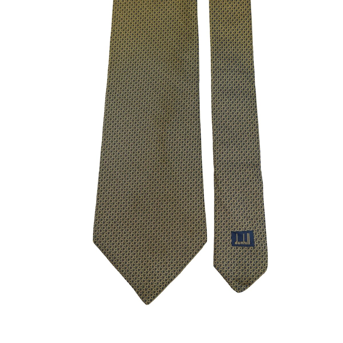 Dunhill Tie Silk Navy Brown England (US Import Tax Included) | mesabb clothing Dunhill Tie Silk Navy Brown England (US Import Tax Included) มุมที่ 3