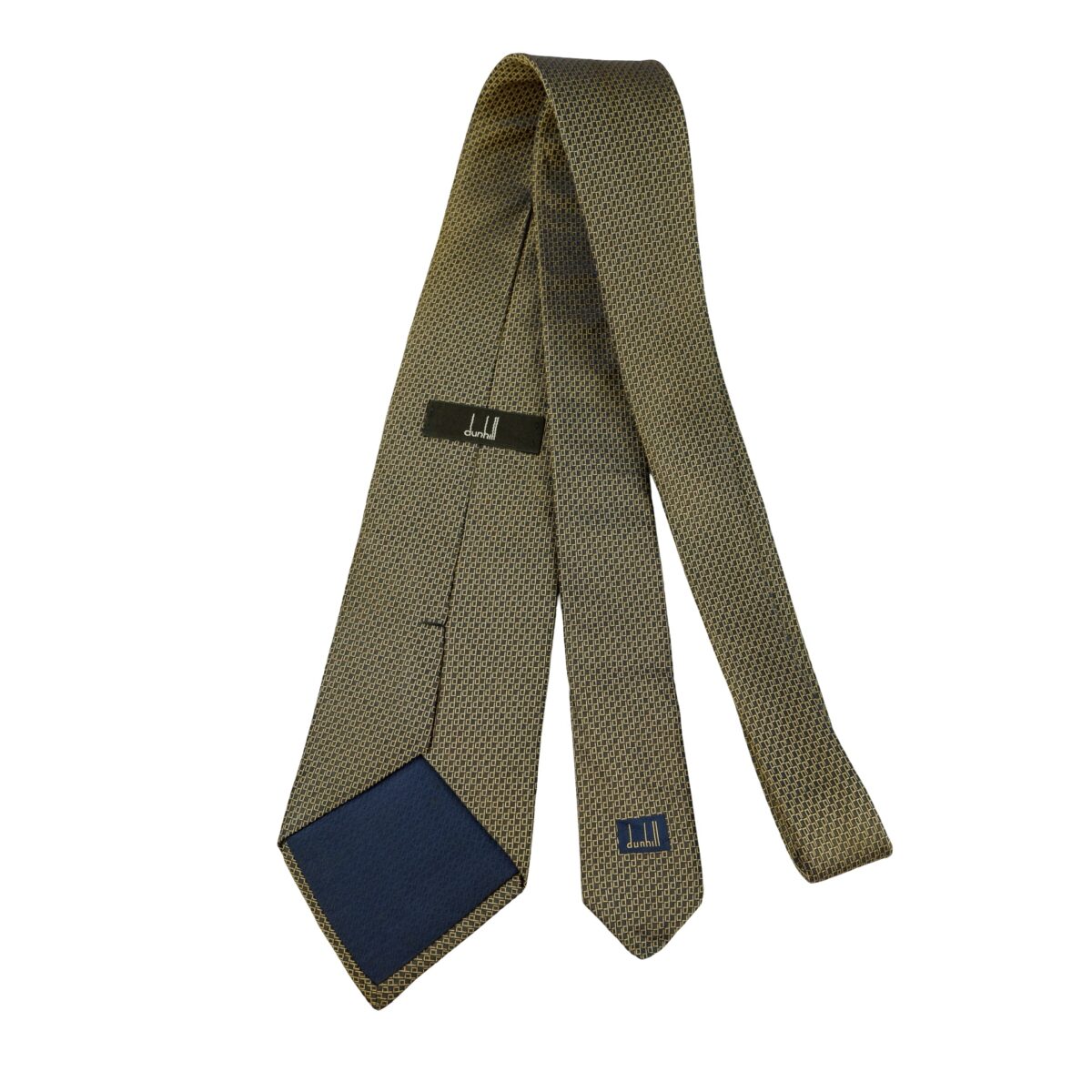 Dunhill Tie Silk Navy Brown England (US Import Tax Included) | mesabb clothing Dunhill Tie Silk Navy Brown England (US Import Tax Included) มุมที่ 7