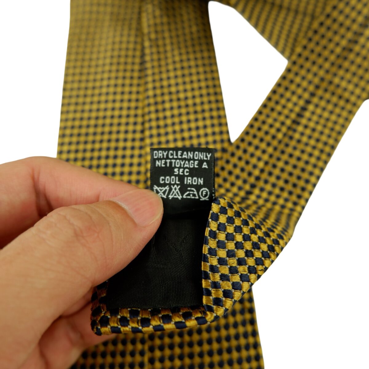 a16297 11 Hugo Boss Tie Silk Brown Navy Italy (US Import Tax Included) มุมที่ 11