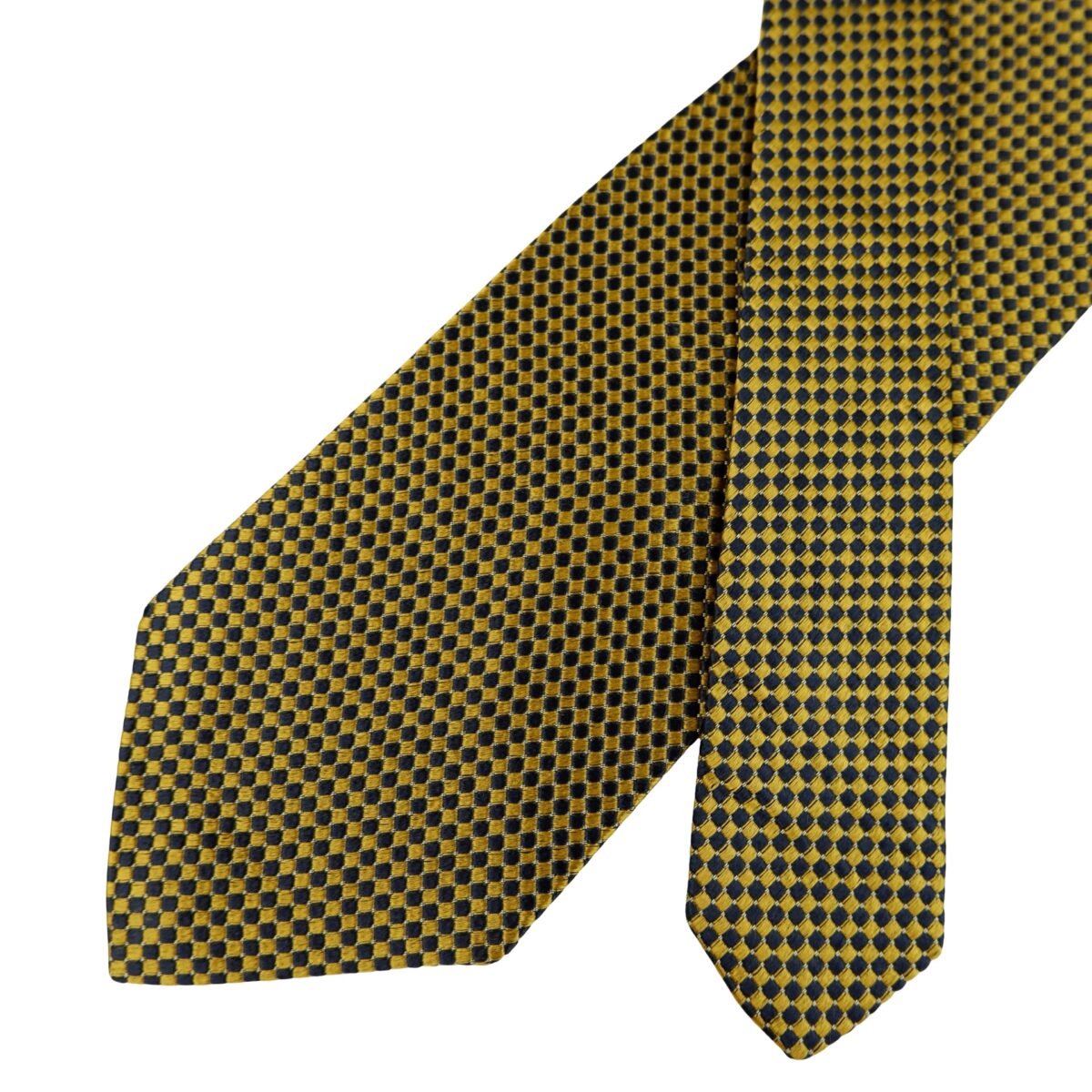 a16297 2 Hugo Boss Tie Silk Brown Navy Italy (US Import Tax Included) มุมที่ 2