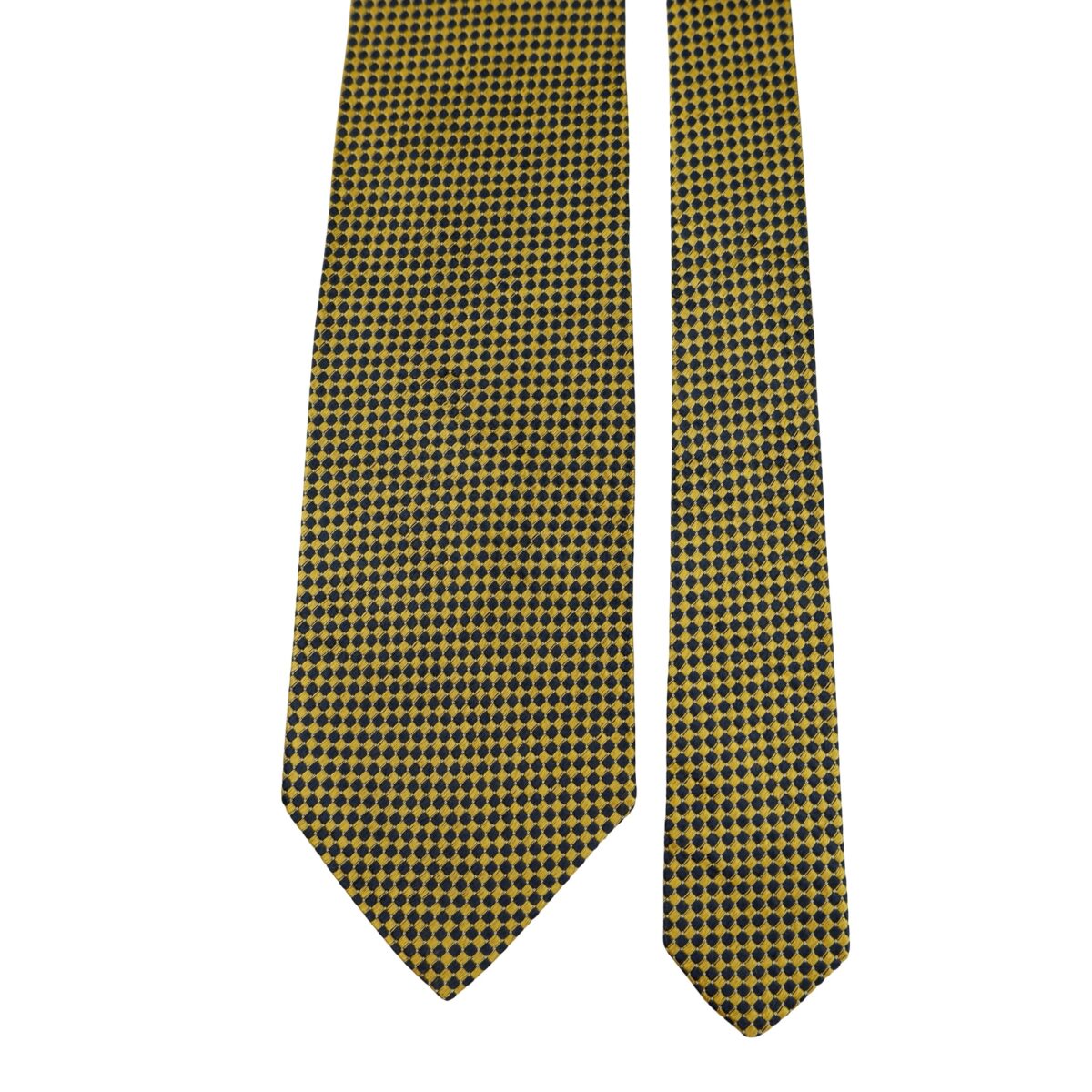 a16297 3 Hugo Boss Tie Silk Brown Navy Italy (US Import Tax Included) มุมที่ 3