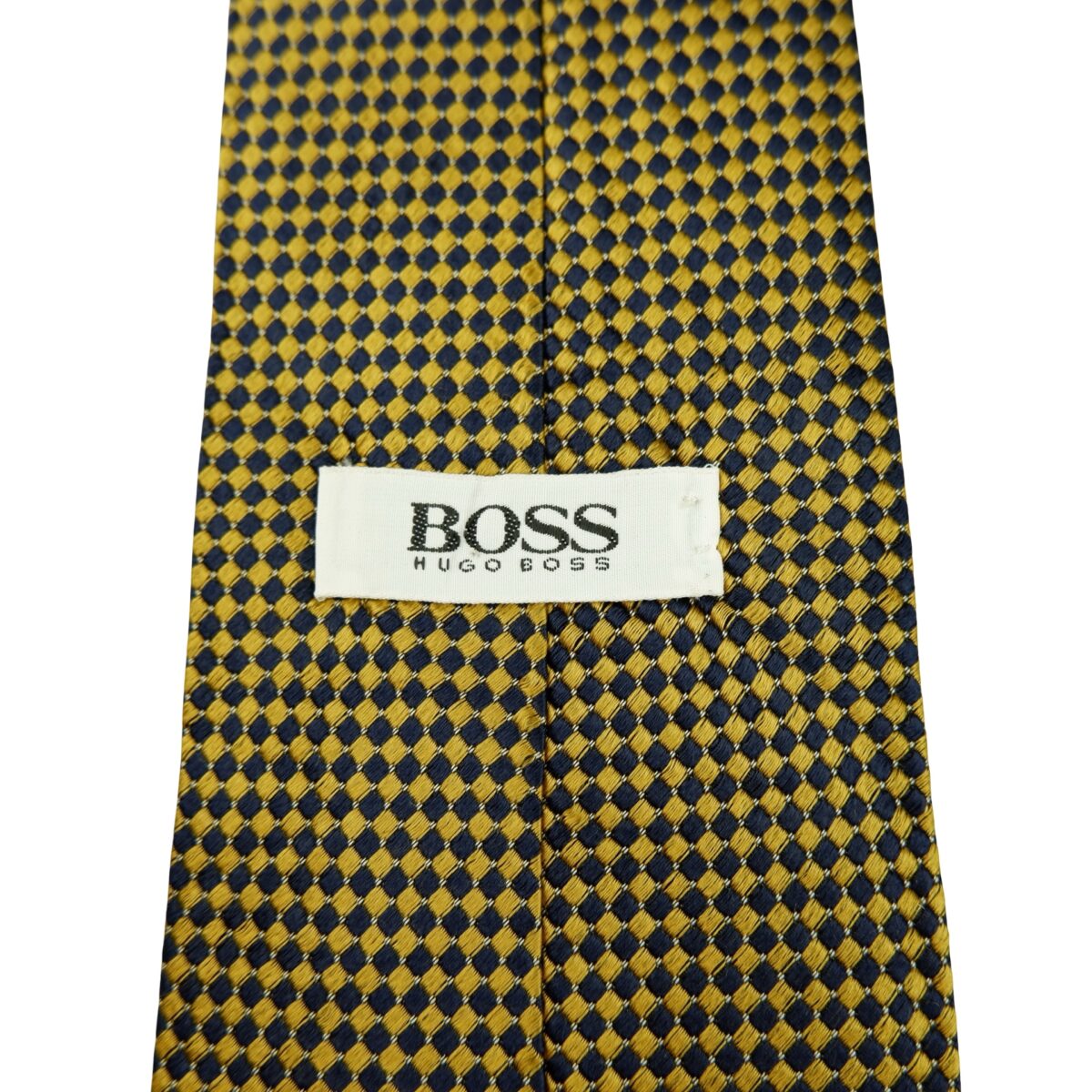a16297 9 Hugo Boss Tie Silk Brown Navy Italy (US Import Tax Included) มุมที่ 9