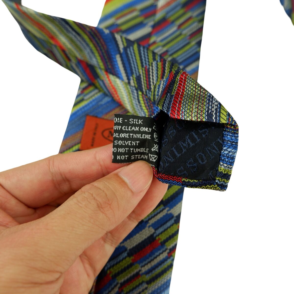 a16298 11 Missoni Tie Silk Multicolor Stripe Italy (US Import Tax Included) มุมที่ 11