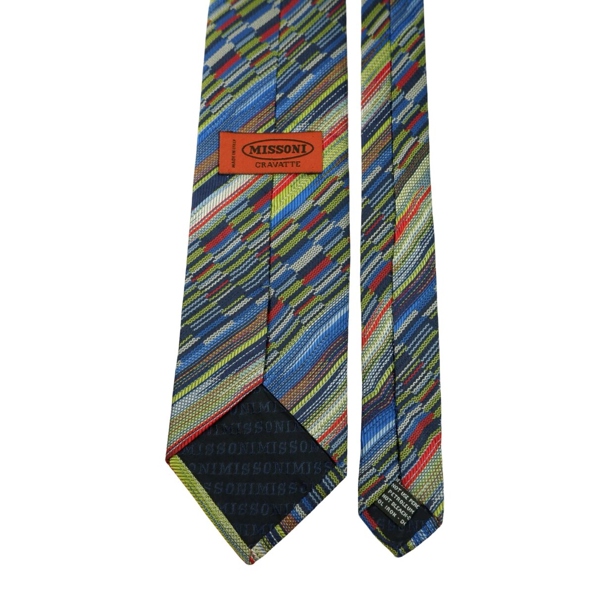 a16298 4 Missoni Tie Silk Multicolor Stripe Italy (US Import Tax Included) มุมที่ 4