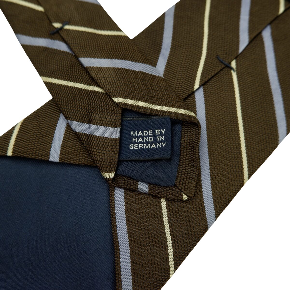 a16299 10 Polo Ralph Lauren Tie Silk Brown Stripe Germany (US Import Tax Included) มุมที่ 10