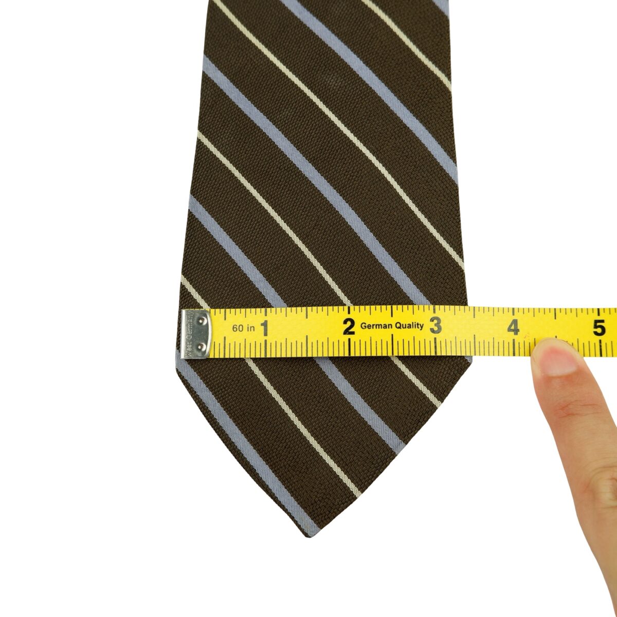 a16299 12 Polo Ralph Lauren Tie Silk Brown Stripe Germany (US Import Tax Included) มุมที่ 12