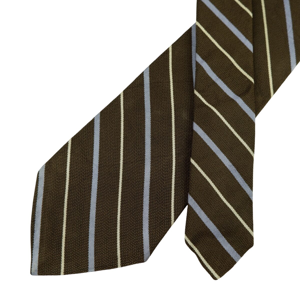 a16299 2 Polo Ralph Lauren Tie Silk Brown Stripe Germany (US Import Tax Included) มุมที่ 2