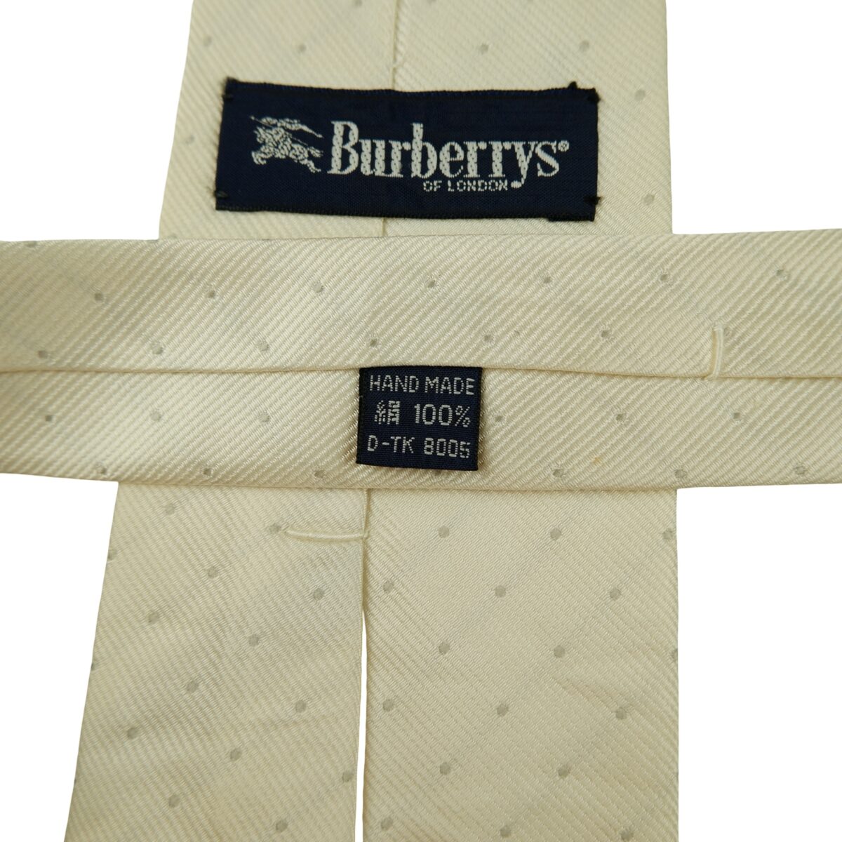 a16300 10 Burberry Tie Silk White Dot Geometric Japan (US Import Tax Included) มุมที่ 10