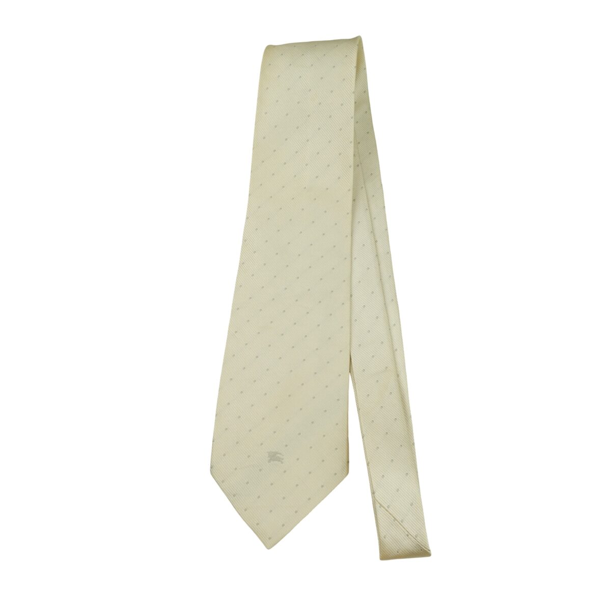 a16300 5 Burberry Tie Silk White Dot Geometric Japan (US Import Tax Included) มุมที่ 5