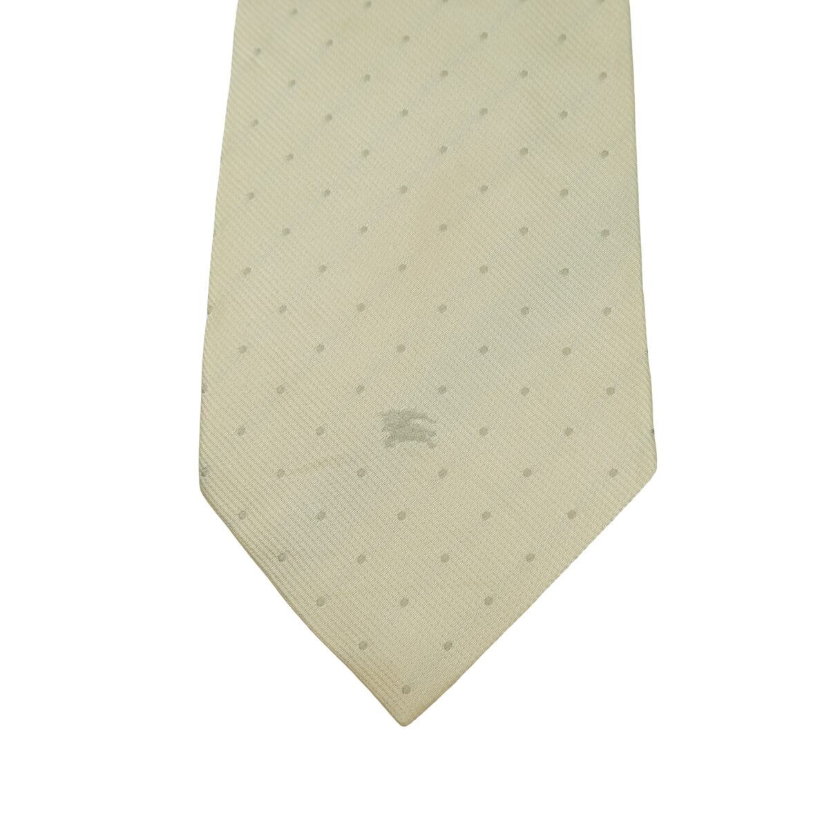 a16300 6 Burberry Tie Silk White Dot Geometric Japan (US Import Tax Included) มุมที่ 6