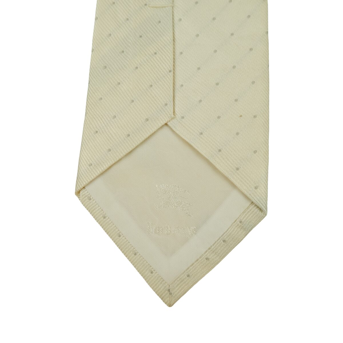 a16300 8 Burberry Tie Silk White Dot Geometric Japan (US Import Tax Included) มุมที่ 8