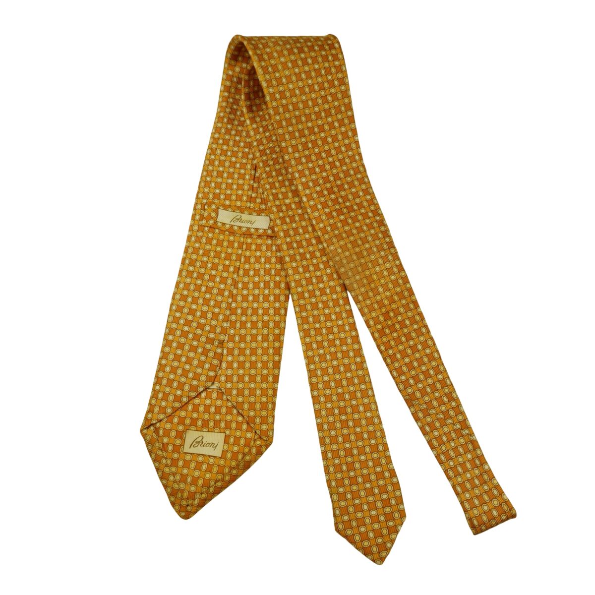 Brioni Tie Silk Brown Geometric Italy (US Import Tax Included) | mesabb clothing Brioni Tie Silk Brown Geometric Italy (US Import Tax Included) มุมที่ 14