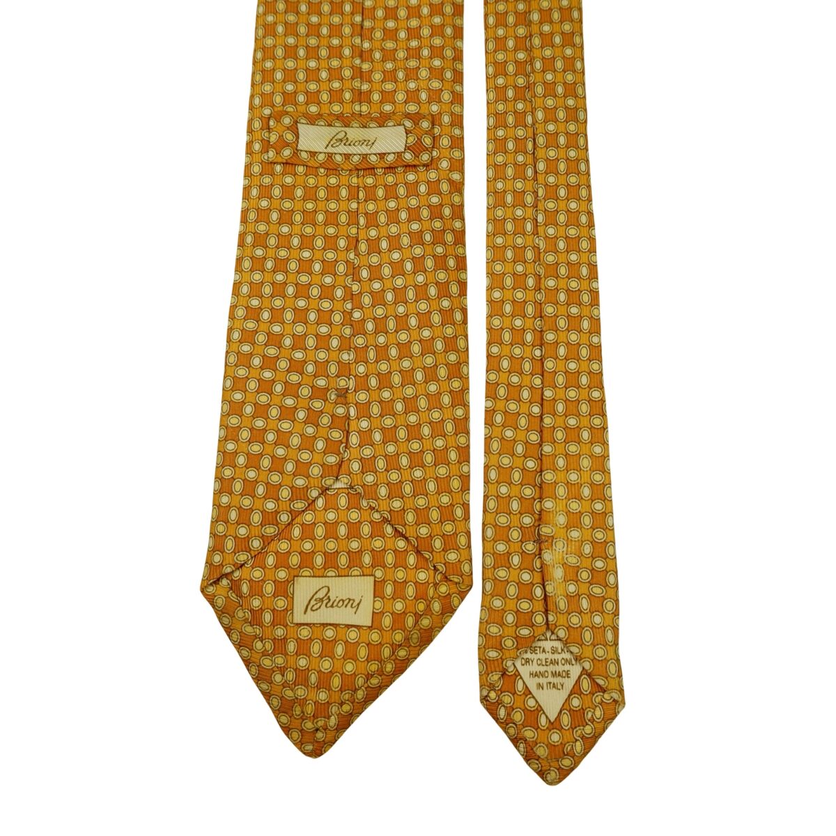 Brioni Tie Silk Brown Geometric Italy (US Import Tax Included) | mesabb clothing Brioni Tie Silk Brown Geometric Italy (US Import Tax Included) มุมที่ 4