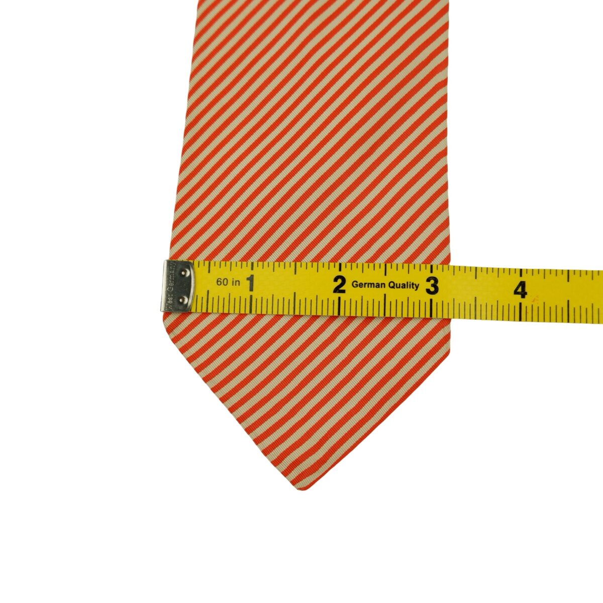 a16316 10 Paul Smith Tie Silk Orange White Stripe (US Import Tax Included) มุมที่ 10