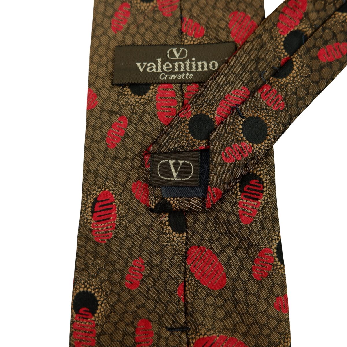Valentino Tie Silk Brown Geometric Japan (US Import Tax Included) | mesabb clothing Valentino Tie Silk Brown Geometric Japan (US Import Tax Included) มุมที่ 10