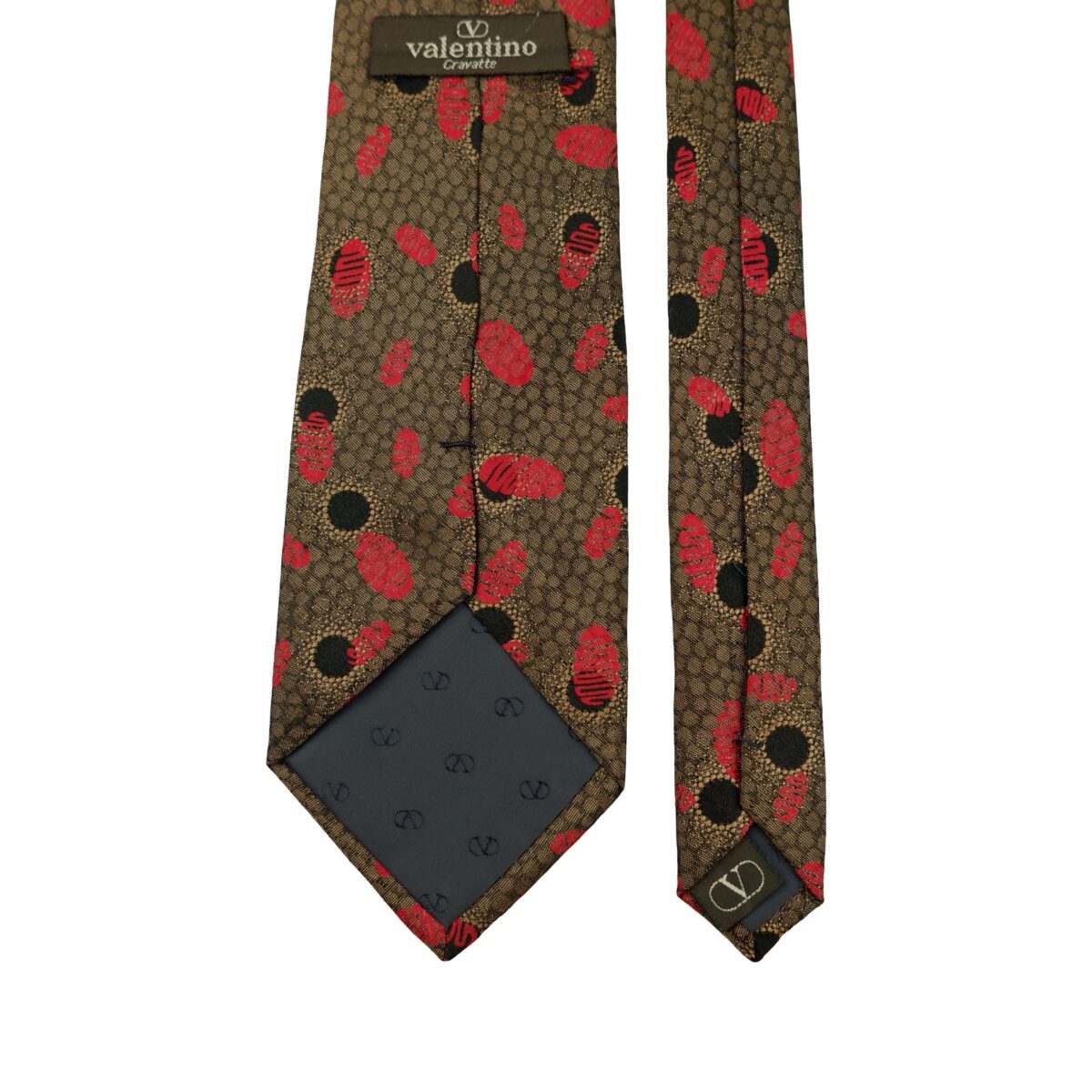 Valentino Tie Silk Brown Geometric Japan (US Import Tax Included) | mesabb clothing Valentino Tie Silk Brown Geometric Japan (US Import Tax Included) มุมที่ 4