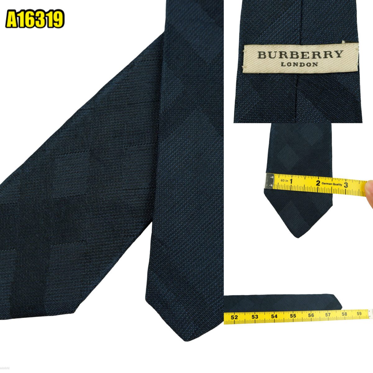 Burberry Tie Silk Linen England (US Import Tax Included) | mesabb clothing Burberry Tie Silk Linen England (US Import Tax Included) มุมที่ 1
