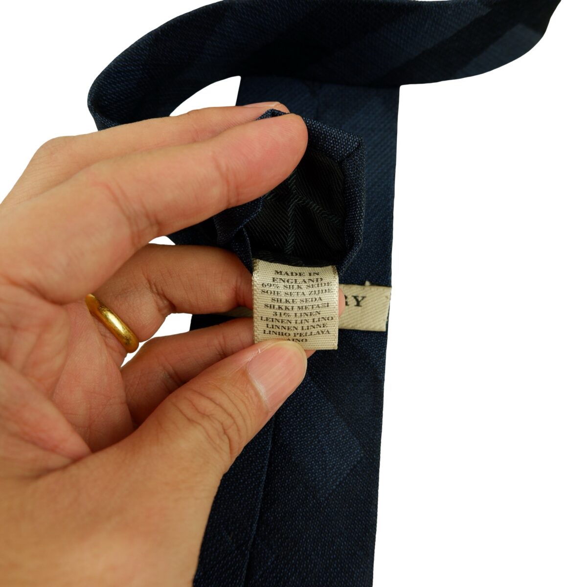 Burberry Tie Silk Linen England (US Import Tax Included) | mesabb clothing Burberry Tie Silk Linen England (US Import Tax Included) มุมที่ 10