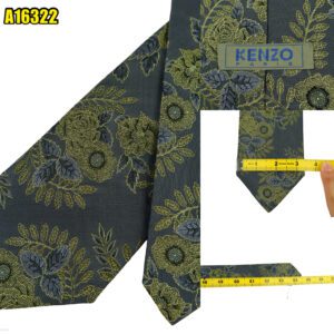 Kenzo Tie Silk Grey Floral Pattern Japan (US Import Tax Included) มุมที่ 1