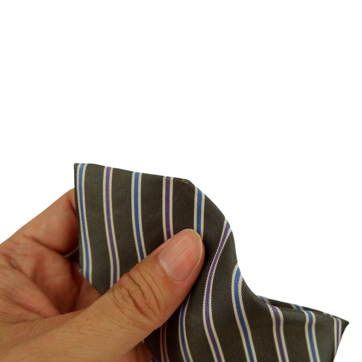 a16326 14 Hugo Boss Tie Silk Grey Stripe Italy (US Import Tax Included) มุมที่ 14