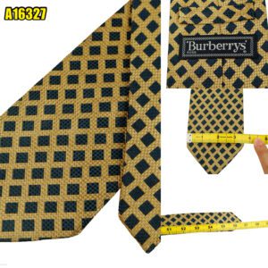 Burberry Tie Silk Brown Black Geometric Japan (US Import Tax Included) มุมที่ 1