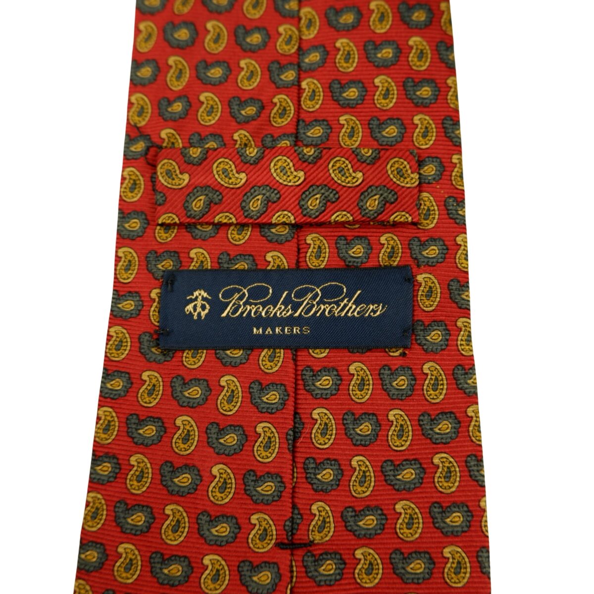 a16341 9 Brooks Brothers Tie Silk Brown Paisley Pattern USA (US Import Tax Included) มุมที่ 9