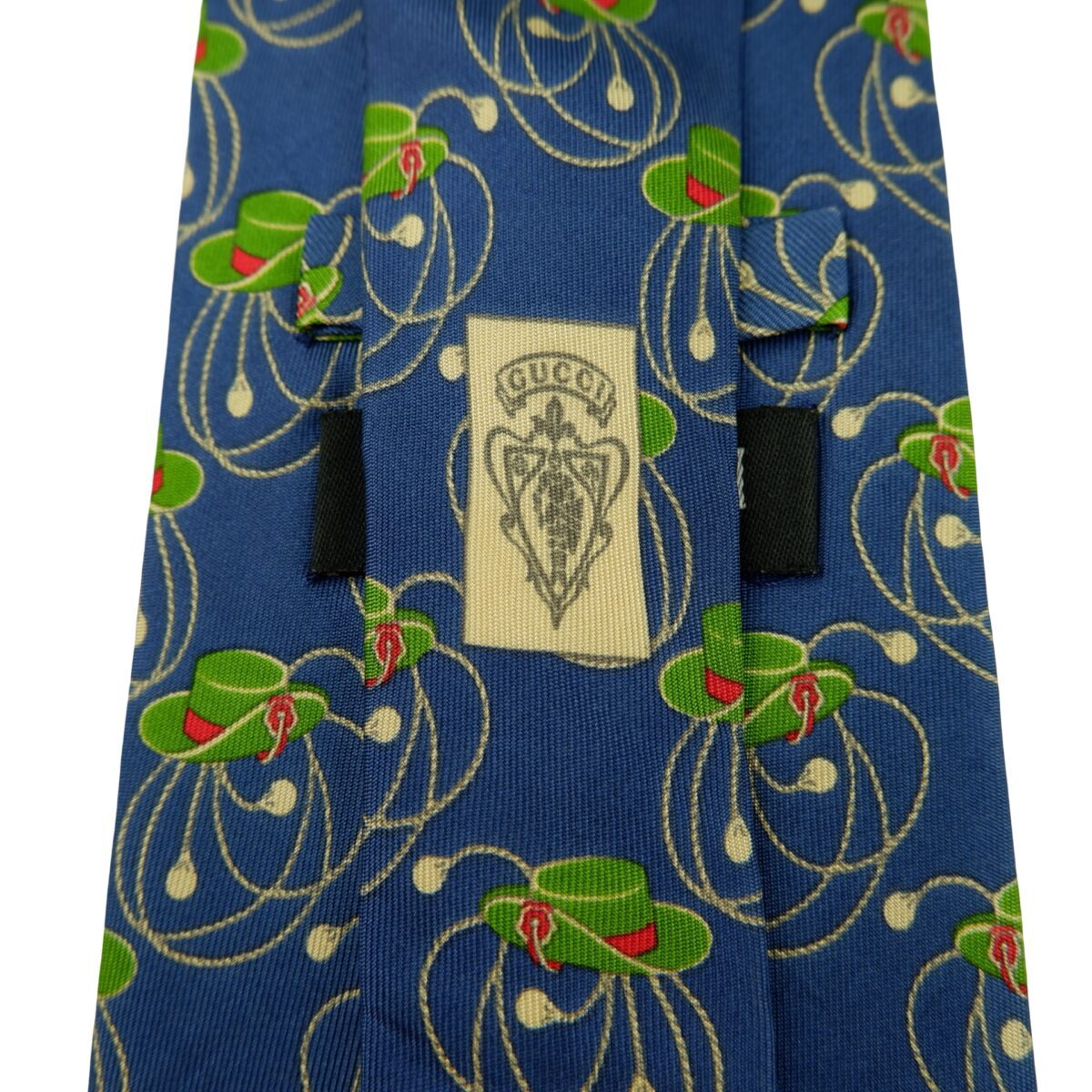 a16342 10 Gucci Tie Silk Blue Hat Pattern Italy (US Import Tax Included) มุมที่ 10