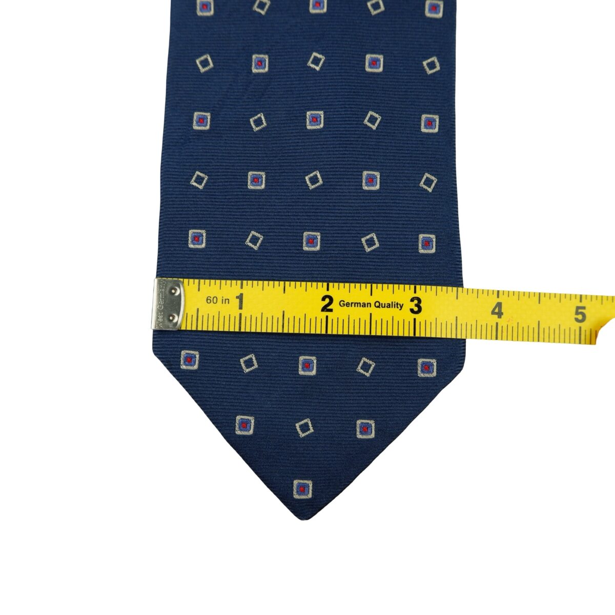 a16345 10 Brooks Brothers Tie Silk Dark Navy Geometric USA (US Import Tax Included) มุมที่ 10