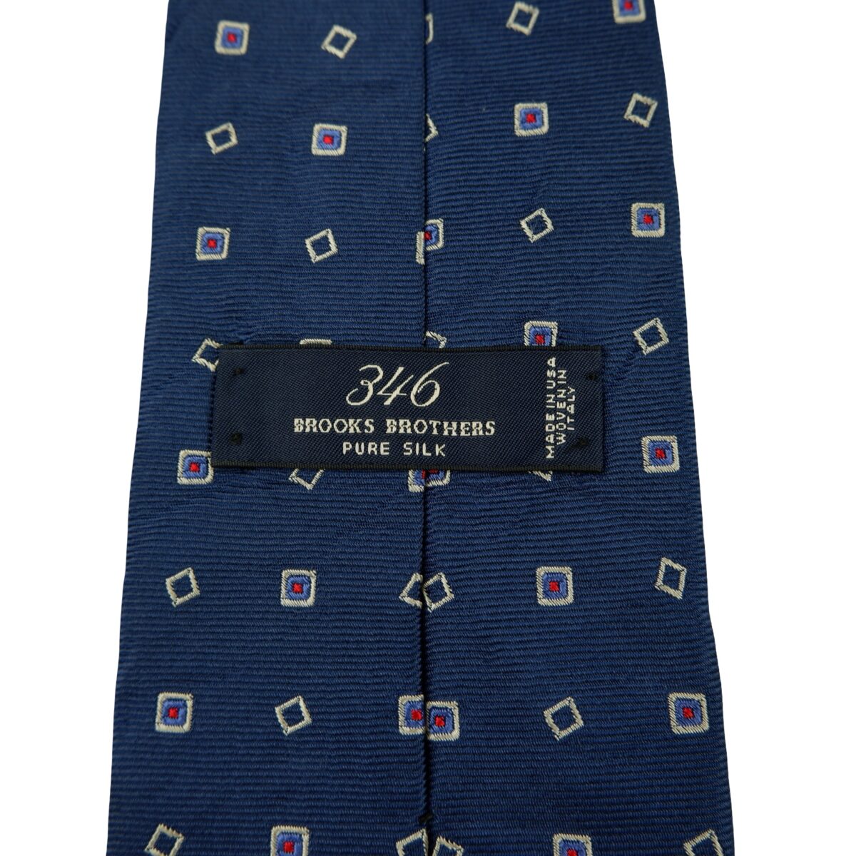 a16345 9 Brooks Brothers Tie Silk Dark Navy Geometric USA (US Import Tax Included) มุมที่ 9