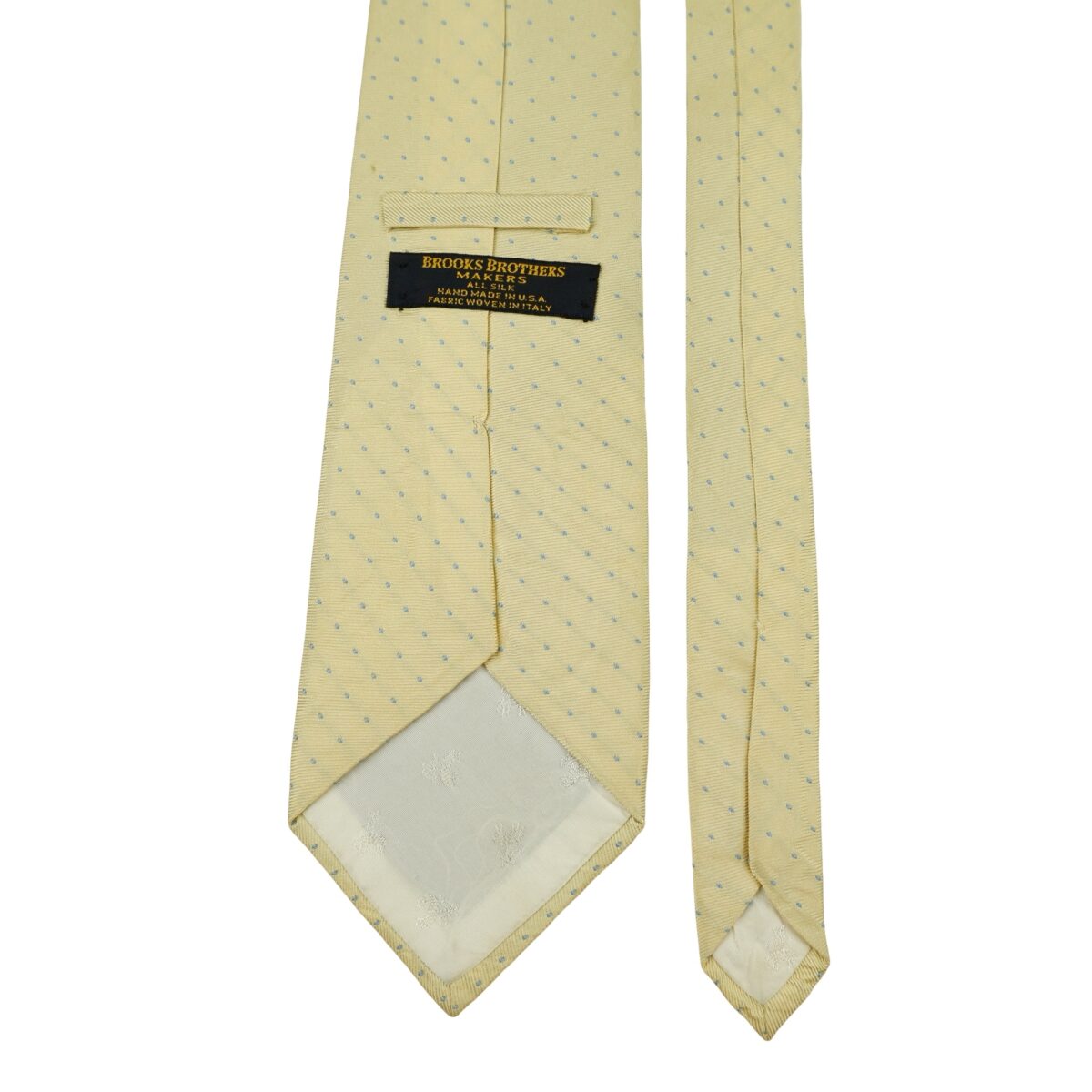 a16346 4 Brooks Brothers Tie Silk Beige Dot Pattern USA (US Import Tax Included) มุมที่ 4