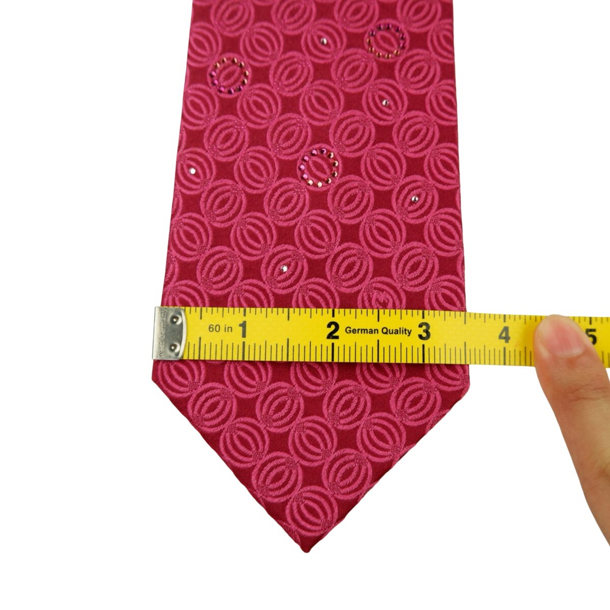 a16351 13 Mila Schon Tie Silk Pink Geometric Korea (US Import Tax Included) มุมที่ 13