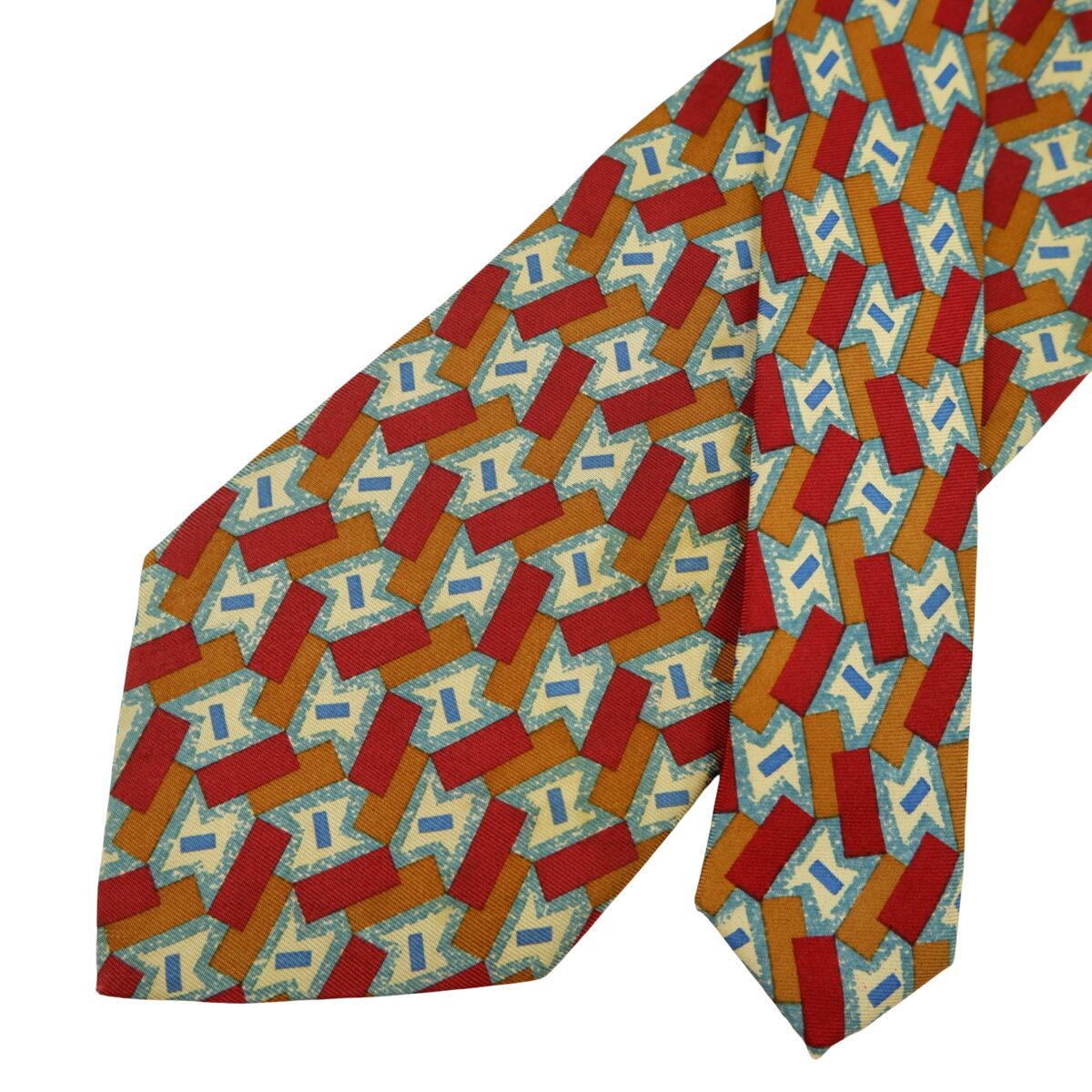 Pierre Cardin Tie Silk Multicolor Geometric (US Import Tax Included) | mesabb clothing Pierre Cardin Tie Silk Multicolor Geometric (US Import Tax Included) มุมที่ 2