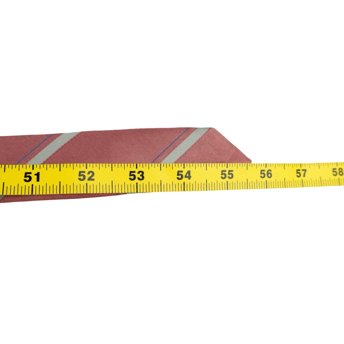 a16353 12 Yves Saint Laurent Tie Silk Light Red Stripe (US Import Tax Included) มุมที่ 12