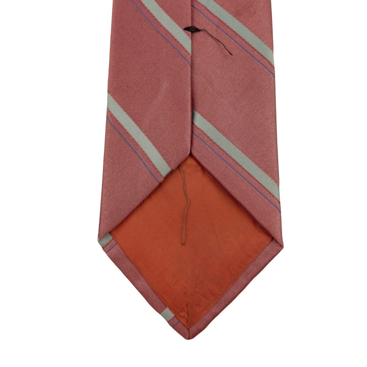 a16353 8 Yves Saint Laurent Tie Silk Light Red Stripe (US Import Tax Included) มุมที่ 8