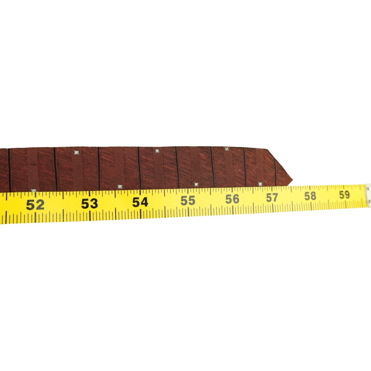 a16354 13 Yves Saint Laurent Tie Silk Brown Geometric Japan (US Import Tax Included) มุมที่ 13