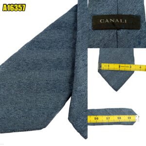 Canali Tie Silk Blue Italy (US Import Tax Included) มุมที่ 1