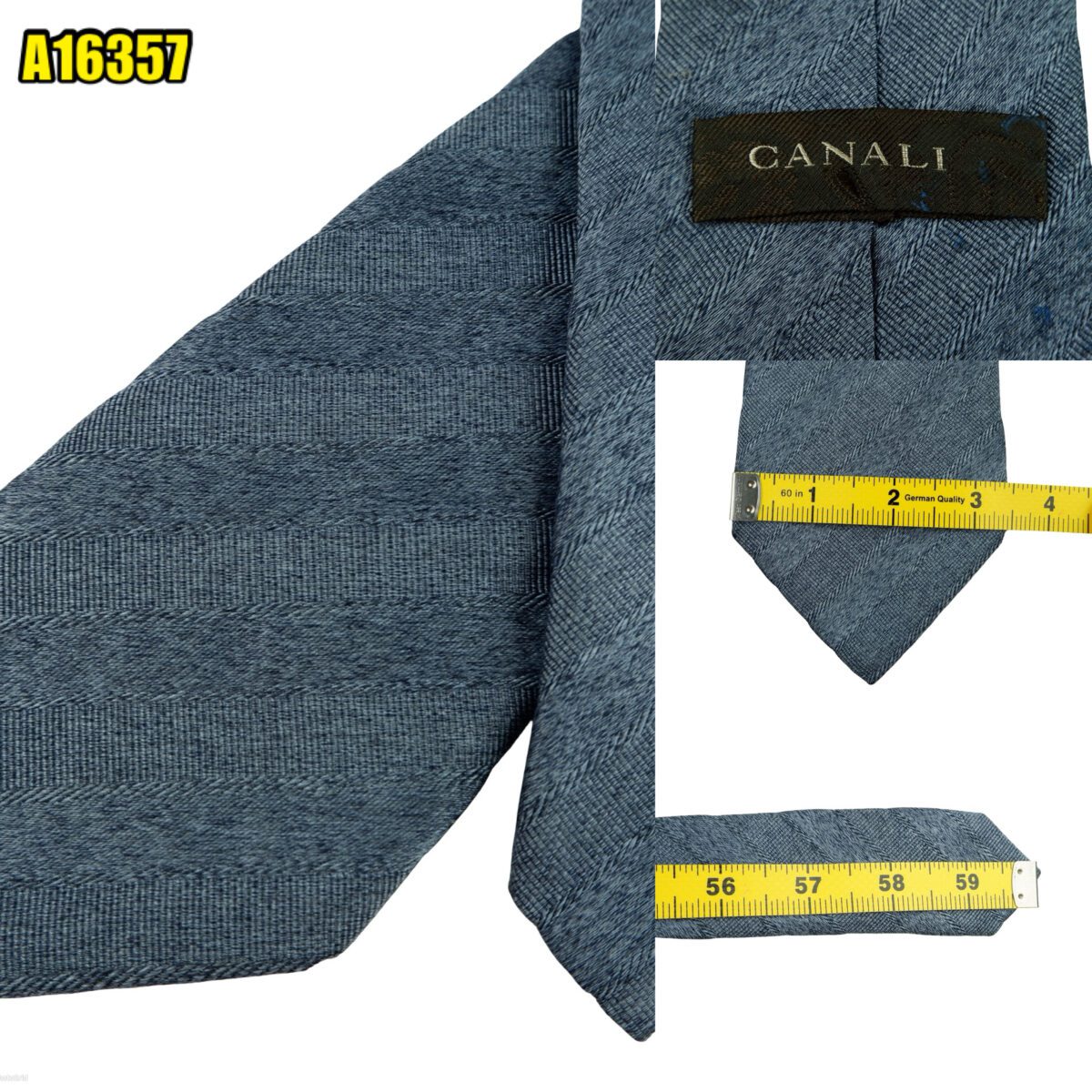 created by photogrid Canali Tie Silk Blue Italy (US Import Tax Included) มุมที่ 1