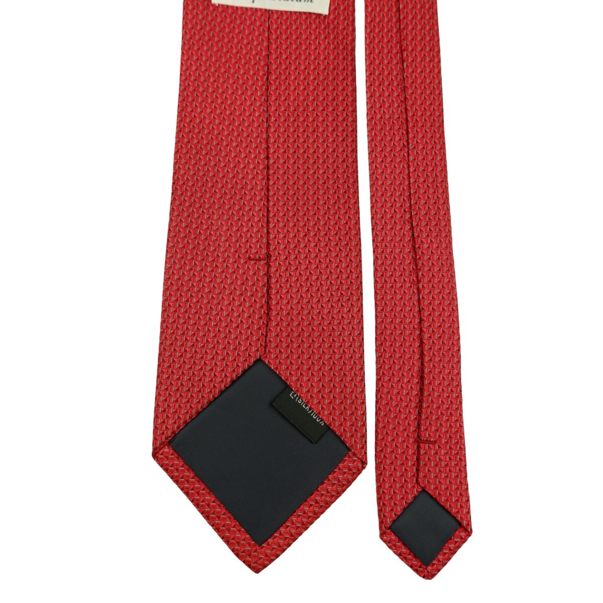 a16363 4 Aquascutum Tie Silk Red Geometric Korea (US Import Tax Included) มุมที่ 4