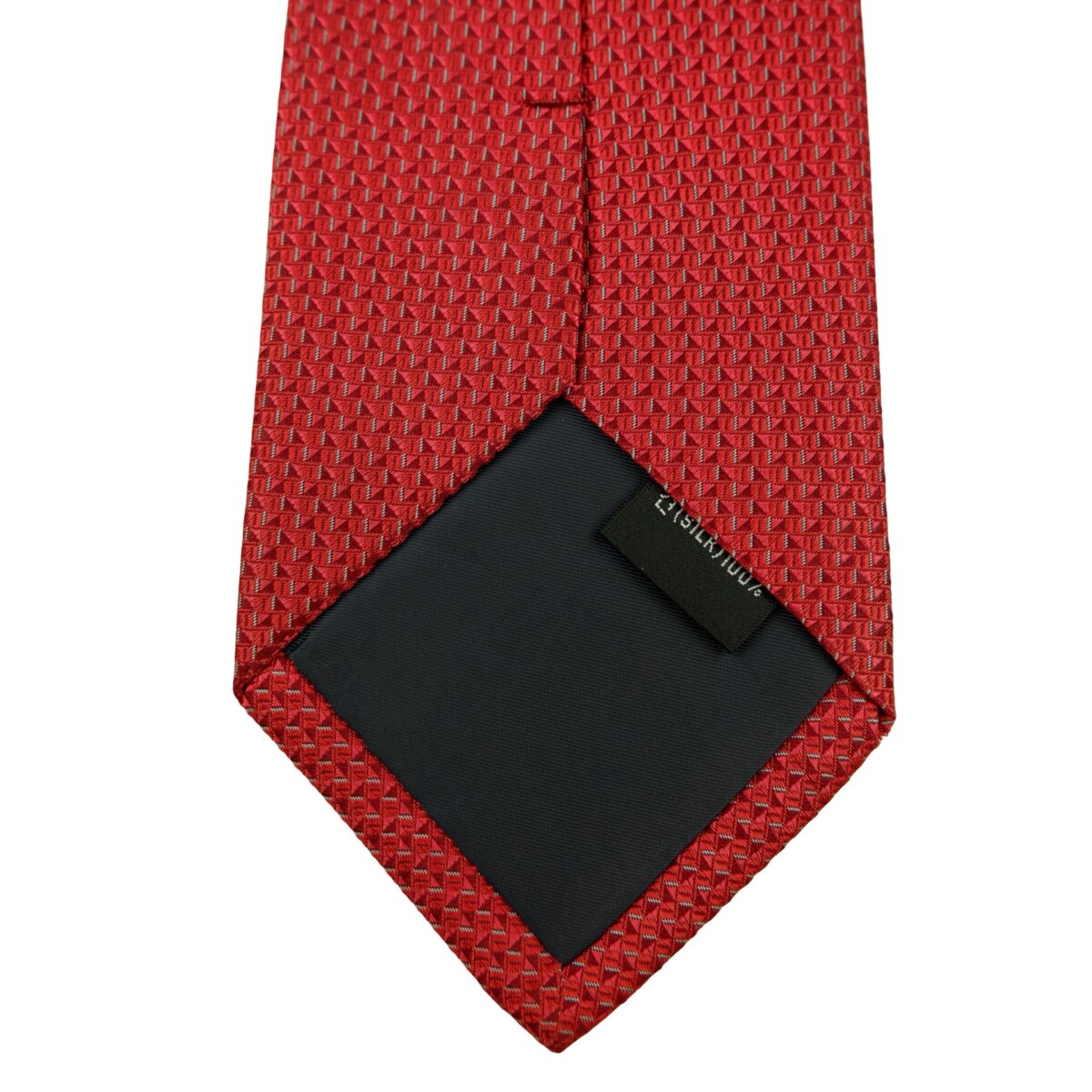 a16363 8 Aquascutum Tie Silk Red Geometric Korea (US Import Tax Included) มุมที่ 8