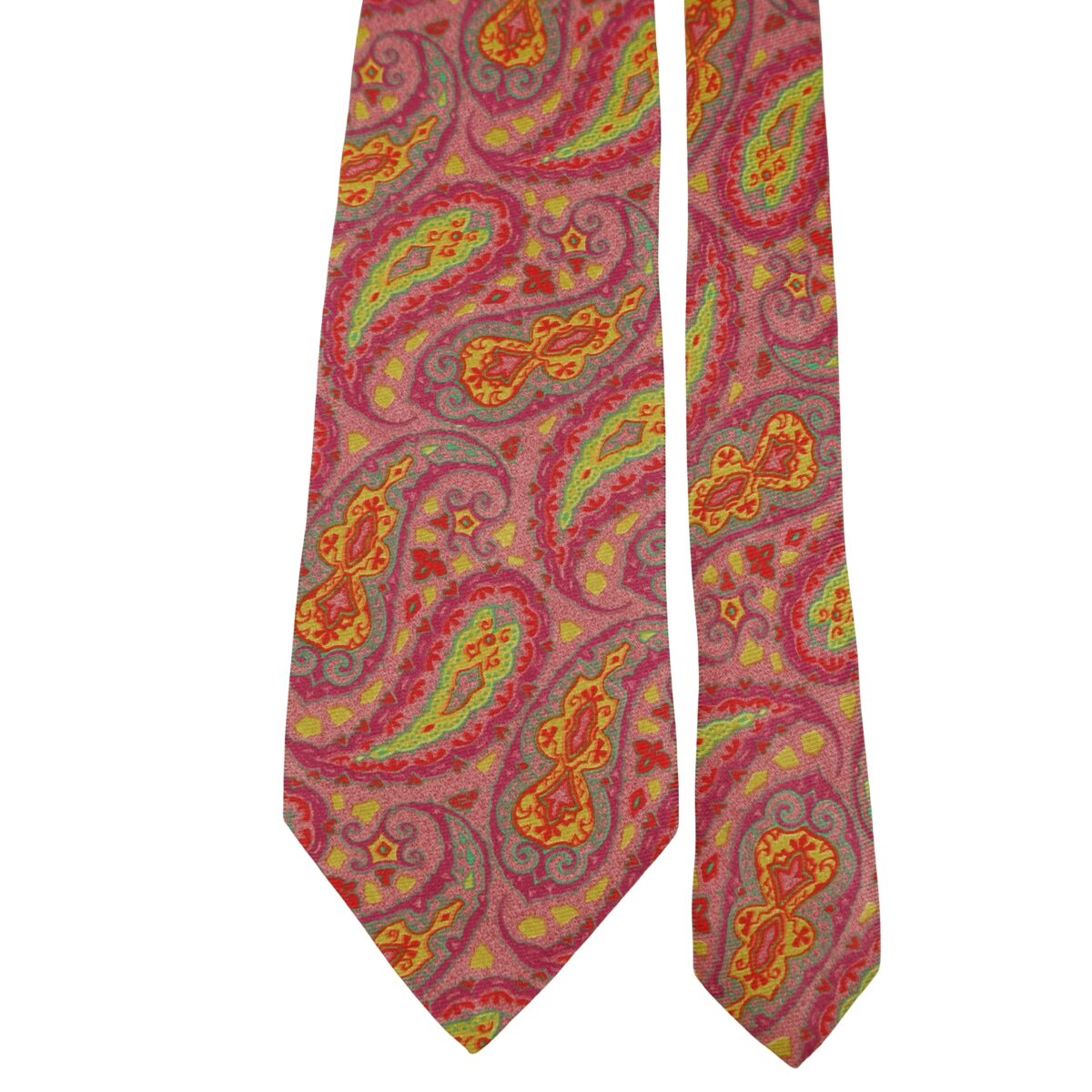 Etro Tie Silk Pink Paisley Italy (US Import Tax Included) | mesabb clothing Etro Tie Silk Pink Paisley Italy (US Import Tax Included) มุมที่ 3